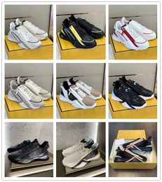 Top Luxury Casual-style Men FLOW Sneakers Shoes Mesh Breathable Men Side-Zip Trainer Nylon & Suede Low-tops Chunky Rubber Tread Fabrics Outdoor Sports EU 38-46