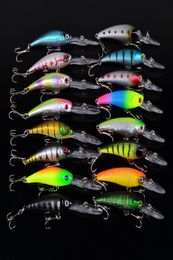 16pcsset Minnow Fishing Lures Mixed 2 Models 16 Color Minnow Fishing Wobblers Crankbaits Mix Fishing Tackle3500402