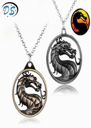 Games Mortal Kombat Necklace Metal Alloy Dragon Pendant For Women Men Punk Jewellery Collier Chains4950031