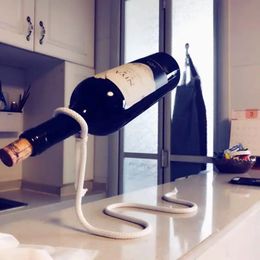 Tabletop Wine Racks Creative Floating Rope Rack Modern Home Snake Bottle Cabinet Table Display Decoration 231213