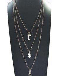 Beyou Greek Sorority Gamma Phi Delta letters Multilayer chain Custom Necklace5289113