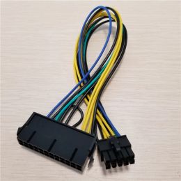 10pcs/lot PSU ATX 24Pin Female To 10Pin Male Adapter Convert Power Supply Cable Cord 30cm for Lenovo Motherboard 18AWG