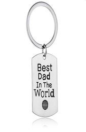 12 PcsLot Dad In The World Charm Keychain Family Men Son Daughter Father 039S Day Gift Key Ring Papa Daddy Car Keyring Je6689770