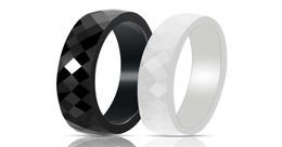 Casual Light Black White Ceramic Rings for Women Cut Surface Ceramic Jewellery Ring Fashion Women Ring Drop H101176818811187129