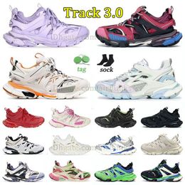 free shipping track 3 designer shoes casual trainers runner paris retro tracks 3.0 all black and white pink light blue vintage beige brown tess.s gomma leather sneakers