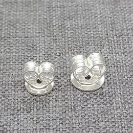 Stud Earrings 16pcs Of 925 Sterling Silver Earring Back Stoppers Round Ear Nuts For Jewellery Making 4mm 5mm 6mm