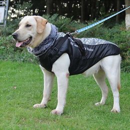 Dog Apparel Pet Clothing Waterproof Coating Oxford Cloth Night Light Reflective Design Warm Winter Cotton-padded Jacket Fur Collar Jacke