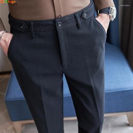 Men's Suits Fall And Winter Black Suit Trouser Fashion Casual Pants Blue Khaki White Pantalones Hombre 28-36 Male Pant