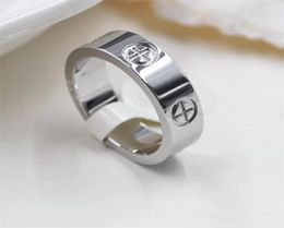 6mm titanium steel silver ring men and women rose gold ring for couple rings good gift32753055450560