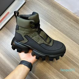 Luxury designer high-top casual sneakers Men's biker ankle boots Lace-up hiking shoes Travel Training Black running Platform ankle Keep war