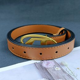 New d Letter Oval Smooth Buckle Men Women Casual Waistband Fashion Designer Belt Width 2.5cm Premium Leather Waistband Wholesale