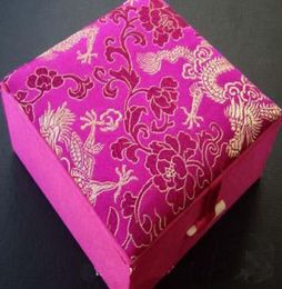 Brocade Bangle Boxes Gift Box Jewellery size 4x4x18 inch 48pcslot Mix Colour Silk Cotton Filled8700048