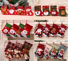 Christmas Socks Gift Bag Small Candy Decoration Christmas Tree Pendant Snowman Deer Old Man9226765