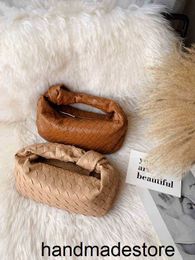 Top Woven Bag Venetaabottegaa Handbags Designer Jodie Women's Leather Knotted Caramel Brown Wrinkled Cloud