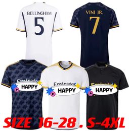 23 24 Bellingham Vini Jr Futbol Formaları Mbappe Tchouameni 2023 2024 Futbol Gömlek Real Madrids Camavinga Rodrygo Modric Camisetas Erkek Çocuk Kit üniformaları Fan Fan Oyuncu