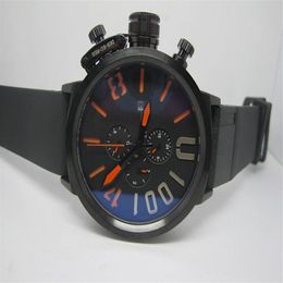 Top men Sport watch Male watches for man automatic movement rubber strap big size 50mm U012723