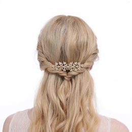 Hair Clips Crystal Flower Pearl Comb Pin Band Headband Tiara For Women Briade Girl Party Wedding Bridal Accessories Jewelry Gift