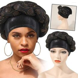 Berets Design Turban Head Wraps High Quality Fashion Headwear Dacron Turband Hats Hair Wrap Women