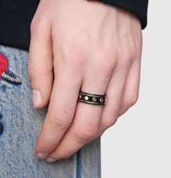 Fashion black Have stamp Band Ring bague anillos moissanite for mens and women engagement wedding Jewellery lover gift5718021