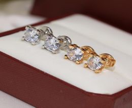 Stylish Diamond Ear Stud Luxury Designer Jewelry High Quality Classic Jewellry Silver Ears Studs Wedding Party Mens Womens Earring3572588