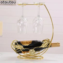 Tabletop Wine Racks Rack Stand Hanging Drinking Glasses Stemware Shelf Bottle Glass Cup Holder Display 231213