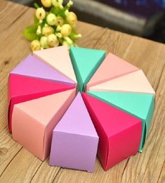candy box bag chocolate paper gift box cake shaped for Birthday Wedding Party Decoration craft DIY Favour baby shower7798224