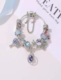 1721CM air balloon charms bracelets Souvenir bracelet globe and unicorn beads as gift DIY Jewellery pink and blue Accessories1478457