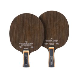 Table Tennis Raquets Ebony Wood Dalbergia Racket 5 Layers Ping Pong Blade Paddle Professional Long Handle PingPong 231213