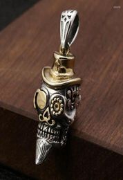 Pendant Necklaces NeoGothic Beard Skull Necklace Formen Punk Hip Hop Jewellery GiftPendant Elle225716944