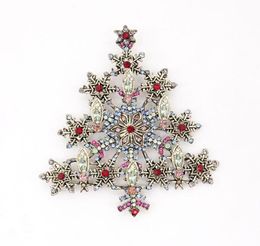 30 PcsLot Custom Brooches Fashion Crystal Rhinestone Large Christmas Tree Pin For Xmas GiftDecoration2039540