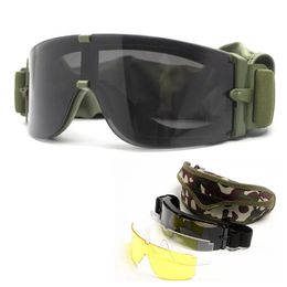Outdoor Eyewear Tactical Windproof Glasses Goggles Special Forces Paintball Men's Sports Hiking Sand proof Shooting 231212