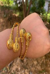 Bangle 24k Gold Plated Balls Bangles For Women Arabic Dubai Ethiopian Beads Bracelet African Jewellery Accessories Gifts4756750