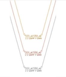 Small Mama Mom Mommy Letters Necklace Stamped Word Initial Love Alphabet Mother Necklaces for Thanksgiving Mother039s Day Gifts2623846