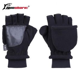 Adult Men Women Double Layer Warm Thickened Nonslip Touch Sn Half Finger Cycling Ski Snowboard Fishing Gloves Snow Mittens6256316