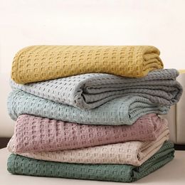 Blankets Towel Quilt Single Cotton Blanket Office Home Summer Comfortable and Breathable 231213