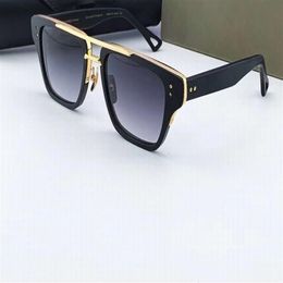 Summer Pilot Sunglasses Metal Gold Black Frame Grey Gradient Lens Sun Glasses Mens Sunglasses Shades uv400 Protection with Box301g