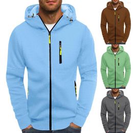 Men's Hoodies Zipper For Men Mens Hooded Sweater Coat With Solid Color Pocket In Autumn And Winter Memory