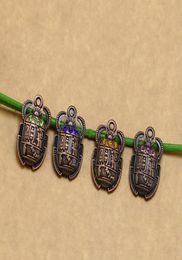 100pcs 1626mm Rhinestone Egyptian Scarab Beetle With Charm Beetle Charm Pendant For Necklace Bracelet Jewellery making1513251470