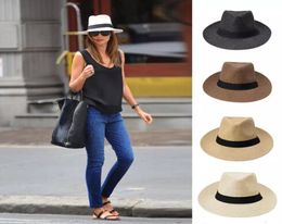 Designer hat summer straw hat men and women big cowboy hats Panama Straw Hats Outdoor Sports Caps Wide Brim Hats1422479