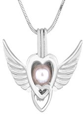 Pendant Necklaces Pcs Silver Angel Pearl Cage Pendants Necklace Jewellery For DIY Gift PC1539464088
