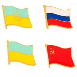 Brooches 2024 Lapel Pins Stand With Soviet Union/ Russia/Ukraine/Ukraine Ukraine Badges Souvenir Memoria Collect