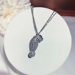 brands Cut out leopard Necklace Powerful mechanical leopard Necklace Electroplated platinum gold material neutra315y