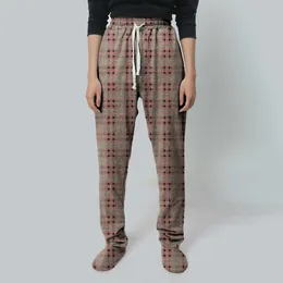 Women's Pants 2023 Plaid Printed Autumn Winter Full Length Trousers Sports Classic Loose Casual High Waisted Sweatpants
