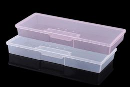Plastic Transparent Nail Manicure Tools Storage Box Nail Dotting Drawing Pens Buffer Grinding Files Organizer Case Container Box9300160