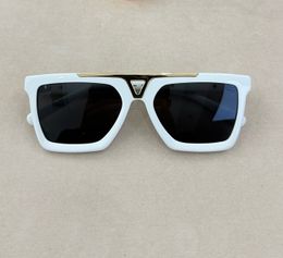 Flat Top Rectangle Sunglasses White Black Smoke Men Sunnies Gafas de sol Designer Sunglasses Shades Occhiali da sole UV400 Protection Eyewear