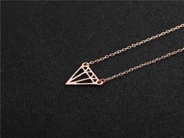 Cut Open Flat Line Subulate Triangles Diamond Necklace Minimalist Simple Geometric Polygon Hexagon Layering Rhombus Cone Necklaces4489807