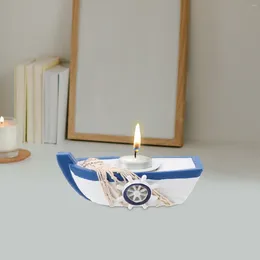 Candle Holders Birthday Decoration For Girl Holder Ornament Mediterranean Sailboat Candlestick Nautical