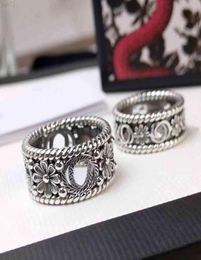 Ring Sterling Silver Retro Trend Couple Jewellery Pair Men and Women Engagement Wedding Commemorative Party Gift3068939