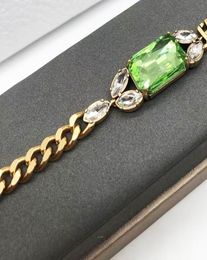 Luxury Designer Bracelets Green gem Classic letter Ring Earrings Top gift High Quality4108750