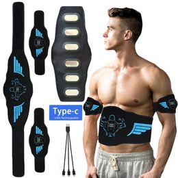 Core Abdominal Trainers EMS Abdominal Toning Belt Muscle Stimulator Abs Trainer Muscle Toner USB Charge Body Shaping Lose Weight Fat Burn Fitness Unisex 231212